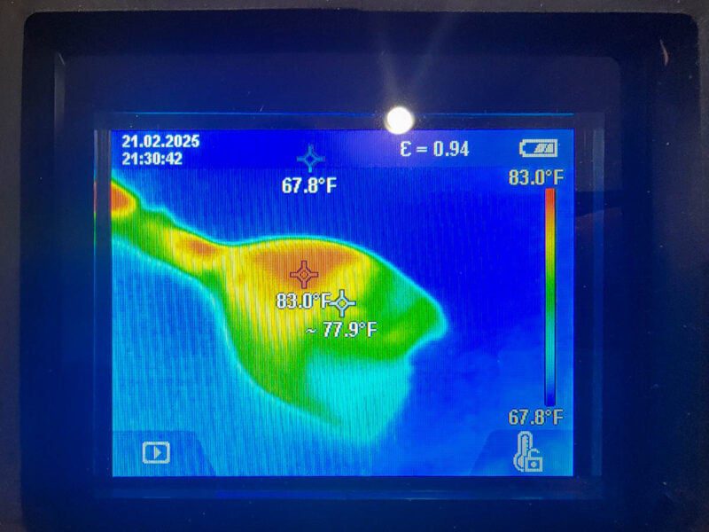 Thermal image of motor housing