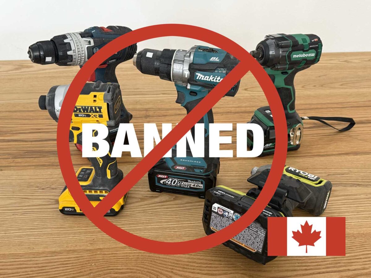 Canada bans pistol grip tools