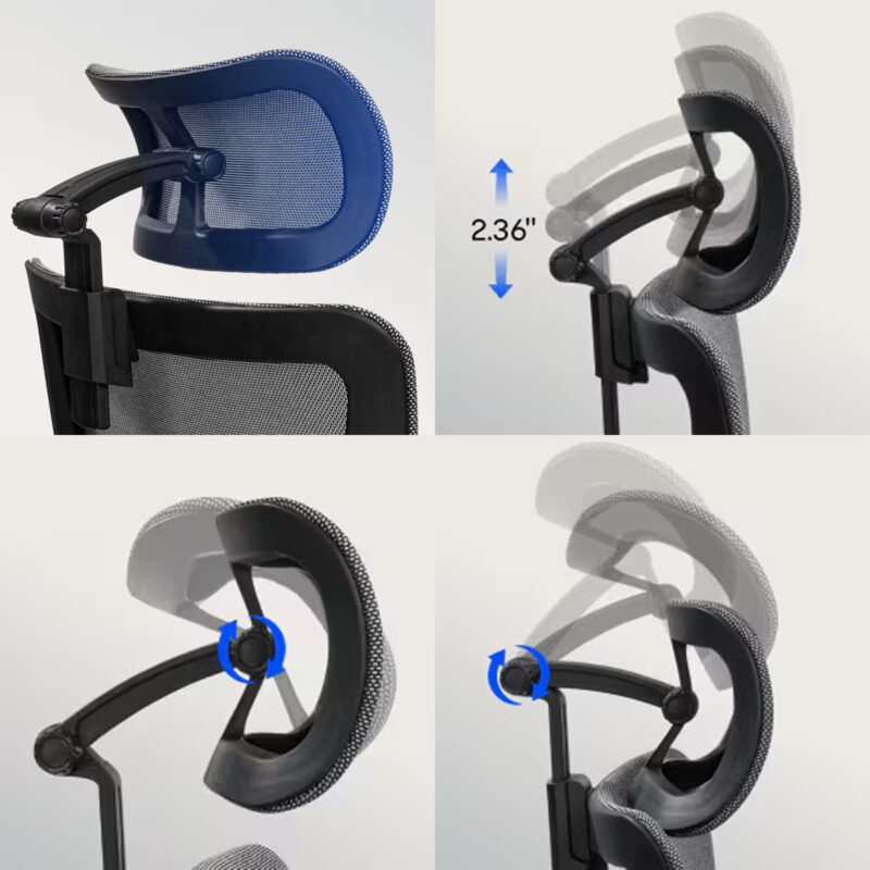 FlexiSpot C7 Max head rest adjustment