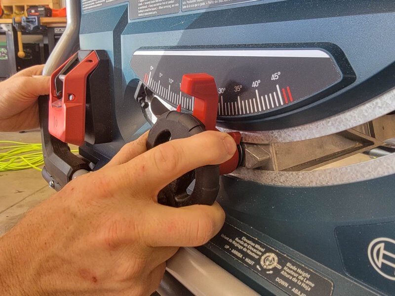 Bevel and blade height adjustment