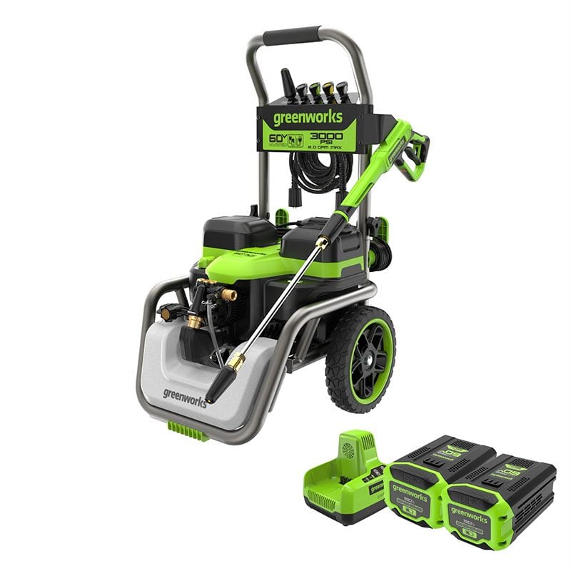 Best Hybrid Electric Pressure Washer: Greenworks 60V 3000 PSI Hybrid Electric PW3000HYB