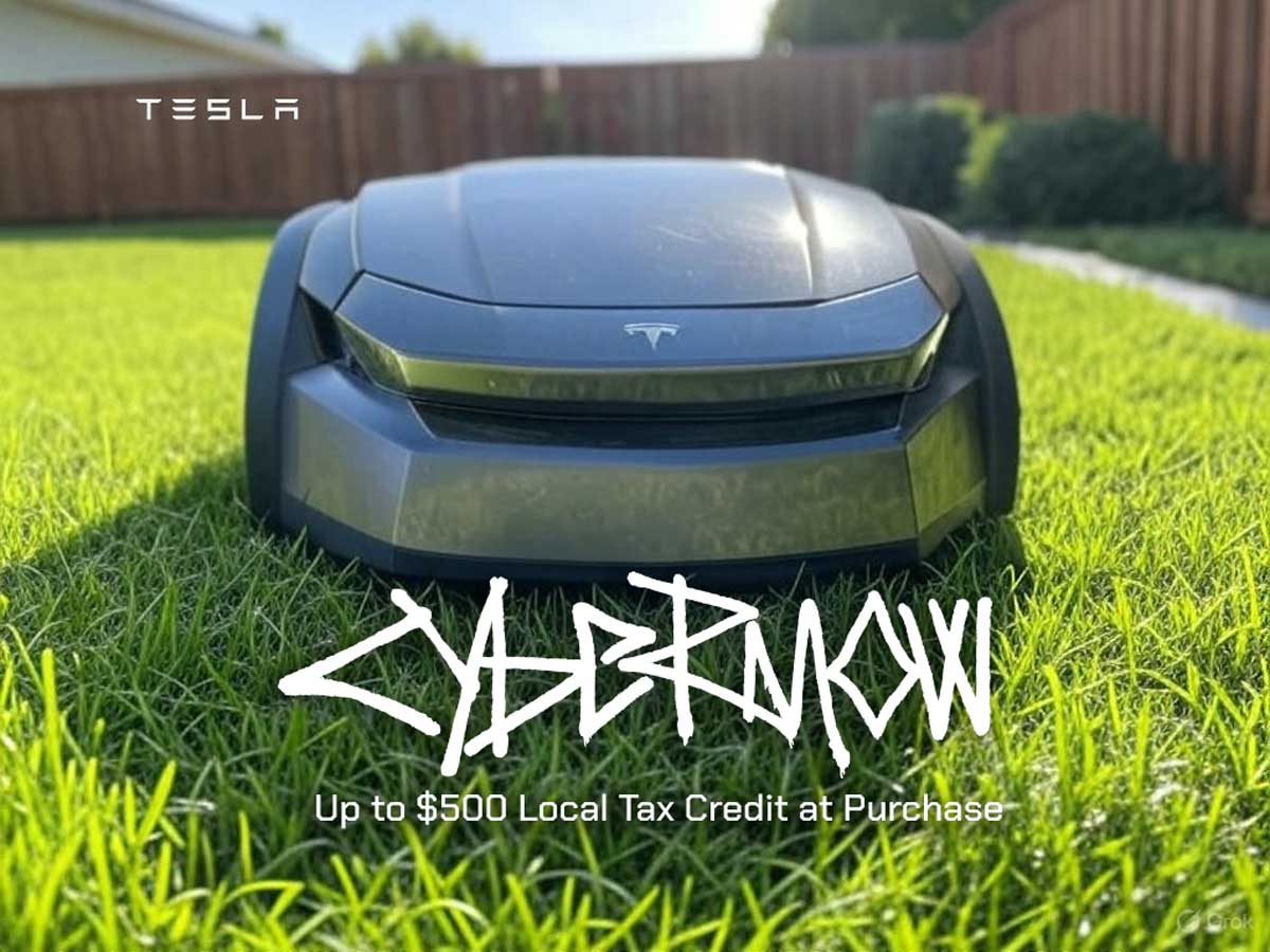 Tesla Cybermow robotic mower