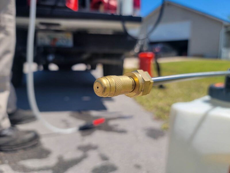 Metal wand and brass nozzle