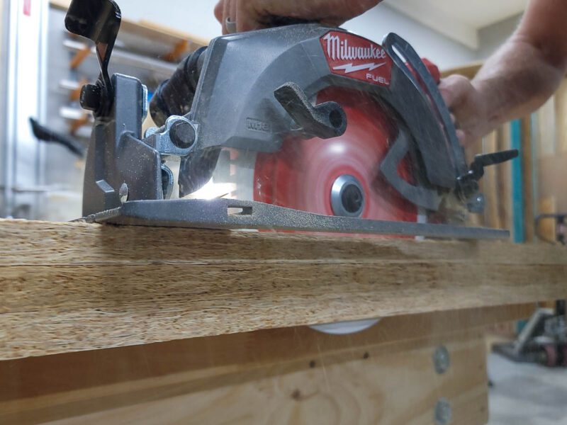 Milwaukee Rear Handle Circular Saw In Action