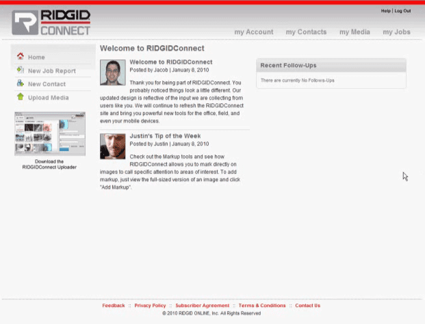 RIDGIDConnect Online Business Tool for Contractors