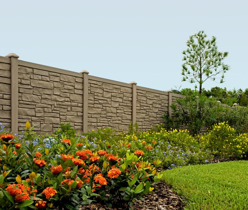 SimTek Fence Hurricane-ready Molded Stone Panels